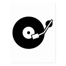 Turntable DJ Postcard