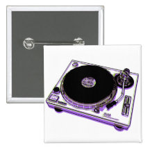 Turntable Pinback Buttons