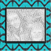 turqoise black photoframe acrylic cut outs