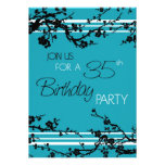 Turquoise 35th Birthday Party Invitation Card