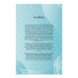 turquoise abstract shapes design personalized stationery