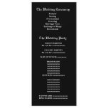 Turquoise and Black Rose Wedding Program Invites