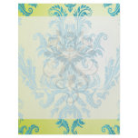 turquoise and lime green ornate damask flyer