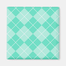 Turquoise Argyle Magnet