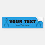Turquoise Awareness Ribbon Template Bumper Sticker