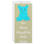Turquoise Bear Bookmark Template rack cards