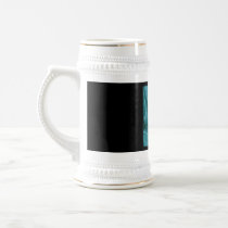 Turquoise Blue and Teal Fractal Art Design. Mug