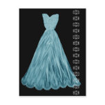 Turquoise Blue Dress with Lace Accent Postcard