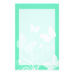 Turquoise butterflies Stationery