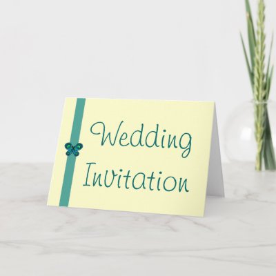 Butterfly Wedding Invitation Cards on Turquoise Butterfly Ribbon Wedding Invitation Cards   Zazzle Co Uk