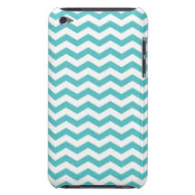 Turquoise chevron zig zag textured zigzag pattern barely there iPod case