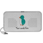 Turquoise cute penguin mini speakers
