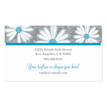 Turquoise Daisy for Florists Greenhouse Gardeners Business Cards