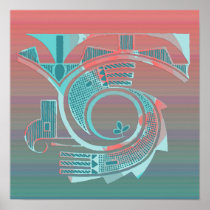 Turquoise Dawn Print