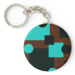 Turquoise Deco Keychain