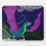 turquoise dragon5, dragon world mousepads