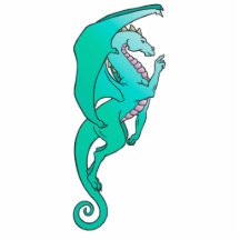 turquoise dragon photo cutouts