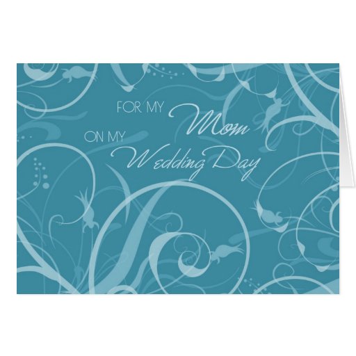 Turquoise Floral Mum Wedding Day Thank You Card