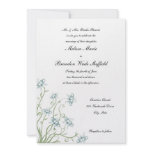 Turquoise Floral Wedding Invitation