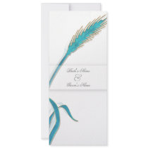Turquoise gold wedding wheat