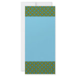 turquoise green circles personalized rack card
