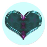 turquoise heart sticker