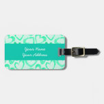 Turquoise hearts Luggage Tag