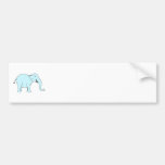Turquoise Laughing Elephant. Bumper Sticker