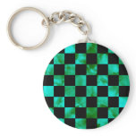 Turquoise marble Chequerboard keychains