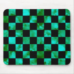 Turquoise marble Chequerboard mousepads