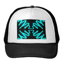 Turquoise Neon Urban Art by CricketDiane Mesh Hats