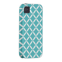 Turquoise Pattern iPhone 4 Case-Mate