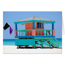 turquoise peach lifeguard stand cards
