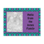 Turquoise Purple circle photo frame Postcard