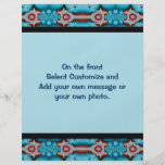 turquoise red abstract border flyer