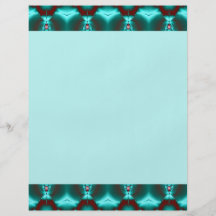 Turquoise Red Design Personalised Flyer