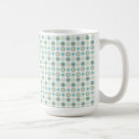 Turquoise Retro Aqua Dots mugs