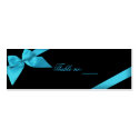 Turquoise Ribbon Table Place Card business cards
