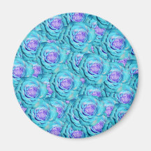 Turquoise roses magnet