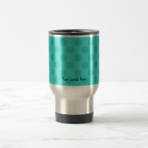 Turquoise snowflakes pattern coffee mugs