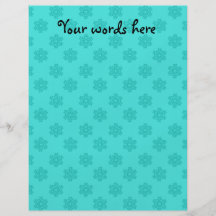 Turquoise snowflakes pattern flyer