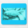 Turquoise Statuary Bird Mouse Pads