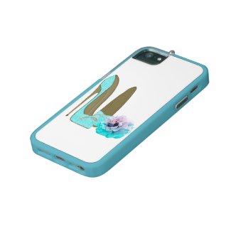 Turquoise Stiletto and Rose Art iPhone 5/5S iPhone 5 Case