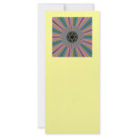 Turquoise Striped Sunburst Fractal rack cards