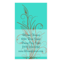 Turquoise Swirls Business Cards