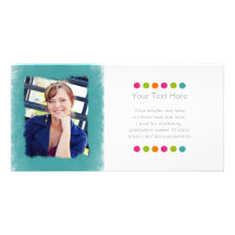 Turquoise Teal Blue Sponge Photo Frame Photo Cards