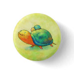 Turquoise Turtles Button