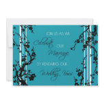 Turquoise Vow Renewal Ceremony Invitation Card