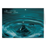 Turquoise Water Drop Thank You Greeting Card