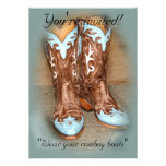 Turquoise Western Wedding Personalised Invitation